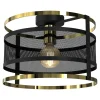 Clearance Luminex Lampa sufitowa czarno-złota RIM