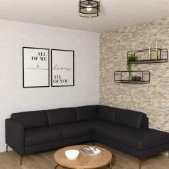 Clearance Luminex Lampa sufitowa czarno-złota RIM