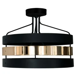 Outlet domiluce Lampa sufitowa czarno-złota RUBY 43 cm