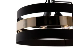 Outlet domiluce Lampa sufitowa czarno-złota RUBY 43 cm