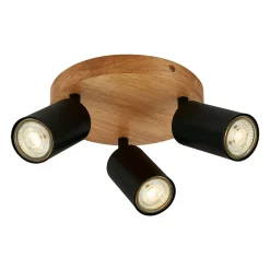 Wszystkie Lampy Sufitowe^Lampa sufitowa drewniana podstawa czarna VINTAGE III