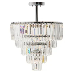 Best Zumaline Lampa sufitowa glamour chrom AMEDEO 50 cm