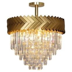 Zumaline Wszystkie Lampy Sufitowe^Lampa sufitowa glamour złota LYON