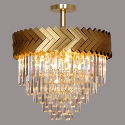 Zumaline Wszystkie Lampy Sufitowe^Lampa sufitowa glamour złota LYON
