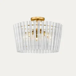 Zumaline Wszystkie Lampy Sufitowe^Lampa sufitowa glamour złota BACH 41 cm