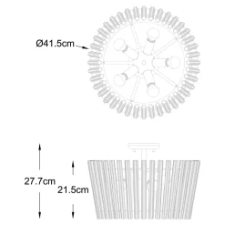 Zumaline Wszystkie Lampy Sufitowe^Lampa sufitowa glamour złota BACH 41 cm
