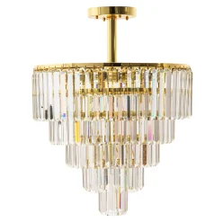 Online Zumaline Lampa sufitowa glamour złota AMEDEO 50 cm