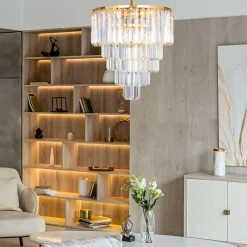 Online Zumaline Lampa sufitowa glamour złota AMEDEO 50 cm