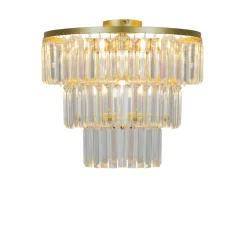 Zumaline Lampa sufitowa glamour złota TIFANNY