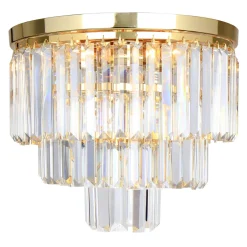 Zumaline Wszystkie Lampy Sufitowe^Lampa sufitowa glamour złota AMEDEO 25 cm