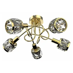 Krislamp Wszystkie Lampy Sufitowe^Lampa sufitowa glamour złota NELA 5