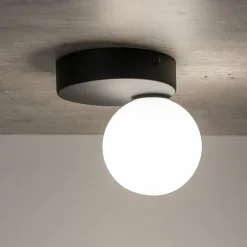 TK Tomasz Krywult Wszystkie Lampy Sufitowe^Lampa sufitowa kula czarna BIANCA