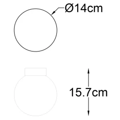 Zumaline Wszystkie Lampy Sufitowe^Lampa sufitowa kula złota ARCTURUS