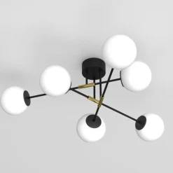 Luminex Wszystkie Lampy Sufitowe^Lampa sufitowa kule czarno-złoty GLAME 6