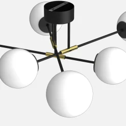 Luminex Wszystkie Lampy Sufitowe^Lampa sufitowa kule czarno-złoty GLAME 6