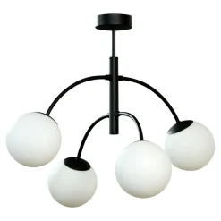 Discount domiluce Lampa sufitowa kule czarna VOLTA 4