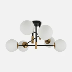 Krislamp Wszystkie Lampy Sufitowe^Lampa sufitowa kule czarno-złota DORADO 6