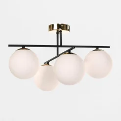 Clearance domiluce Lampa sufitowa kule 4-punktowa czarno-złota AURORA