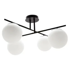 New domiluce Lampa sufitowa kule 4-punktowa czarna AURORA