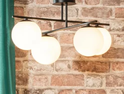 New domiluce Lampa sufitowa kule 4-punktowa czarna AURORA