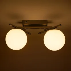 Sale Zumaline Lampa sufitowa LED 2 klosze kule NEBULA