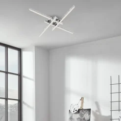 Wszystkie Lampy Sufitowe^Lampa sufitowa LED brokat chrom REY 60 cm