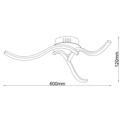 Sale Zumaline Lampa sufitowa LED chrom FOCUS 3