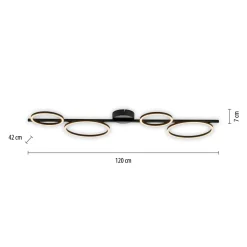 Paul Neuhaus Wszystkie Lampy Sufitowe^Lampa sufitowa LED czarna MINI RITUS