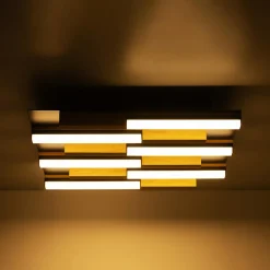 Zumaline Wszystkie Lampy Sufitowe^Lampa sufitowa LED czarna drewniana ELIOT