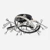 Sale Zumaline Lampa sufitowa LED czarna chrom MAIA z pilotem