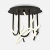 Sale Zumaline Lampa sufitowa LED czarna BALBO 50 cm