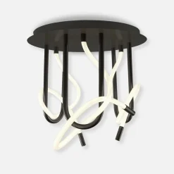 Sale Zumaline Lampa sufitowa LED czarna BALBO 50 cm