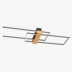Clearance Zumaline Lampa sufitowa LED geometryczna drewno sosnowe MINAR 90 cm