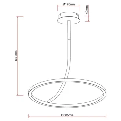 Zumaline Wszystkie Lampy Sufitowe^Lampa sufitowa LED pierścieniowa czarna CORIT
