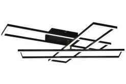 Wszystkie Lampy Sufitowe^Lampa sufitowa LED ramka czarna CORSO z pilotem