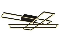 Wszystkie Lampy Sufitowe^Lampa sufitowa LED ramka czarna CORSO z pilotem