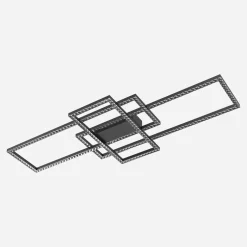 Sale Zumaline Lampa sufitowa LED ramka czarna ERVI z pilotem