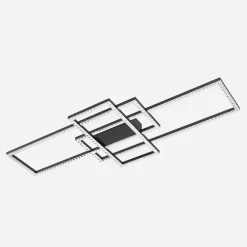 Sale Zumaline Lampa sufitowa LED ramka czarna ERVI z pilotem
