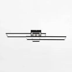 Sale Zumaline Lampa sufitowa LED ramka czarna LUMENZ z pilotem