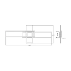 Sale Zumaline Lampa sufitowa LED ramka czarna LUMENZ z pilotem