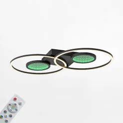 Sale Paul Neuhaus Lampa sufitowa LED RGB efekt głębi czarna TUNEL z pilotem