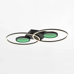 Sale Paul Neuhaus Lampa sufitowa LED RGB efekt głębi czarna TUNEL z pilotem
