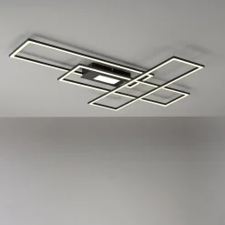 Outlet Paul Neuhaus Lampa sufitowa LED 45W czarna ASMIN z pilotem