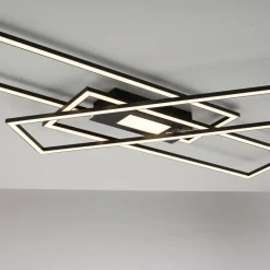 Outlet Paul Neuhaus Lampa sufitowa LED 45W czarna ASMIN z pilotem