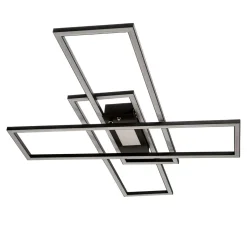 Outlet Paul Neuhaus Lampa sufitowa LED 45W czarna ASMIN z pilotem