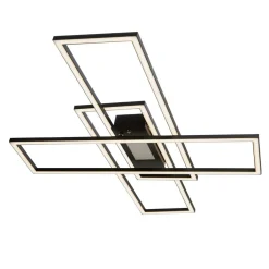 Outlet Paul Neuhaus Lampa sufitowa LED 45W czarna ASMIN z pilotem