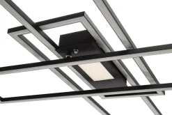 Outlet Paul Neuhaus Lampa sufitowa LED 45W czarna ASMIN z pilotem