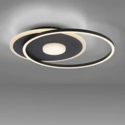 Paul Neuhaus Wszystkie Lampy Sufitowe^Lampa sufitowa LED z obramowaniem okrągła czarna DOMINO