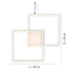 Paul Neuhaus Wszystkie Lampy Sufitowe^Lampa sufitowa LED z pilotem srebrna ASMIN