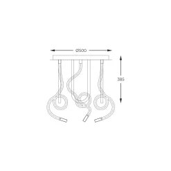Zumaline Lampa sufitowa LED złota BALBO 50 cm